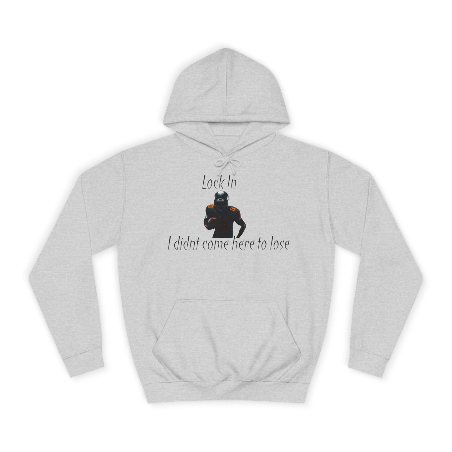 Glacier White Men’s NFL Hoodie – "Lock In" Football Edition Sweatshirt with Drawstrings & Kangaroo Pocket