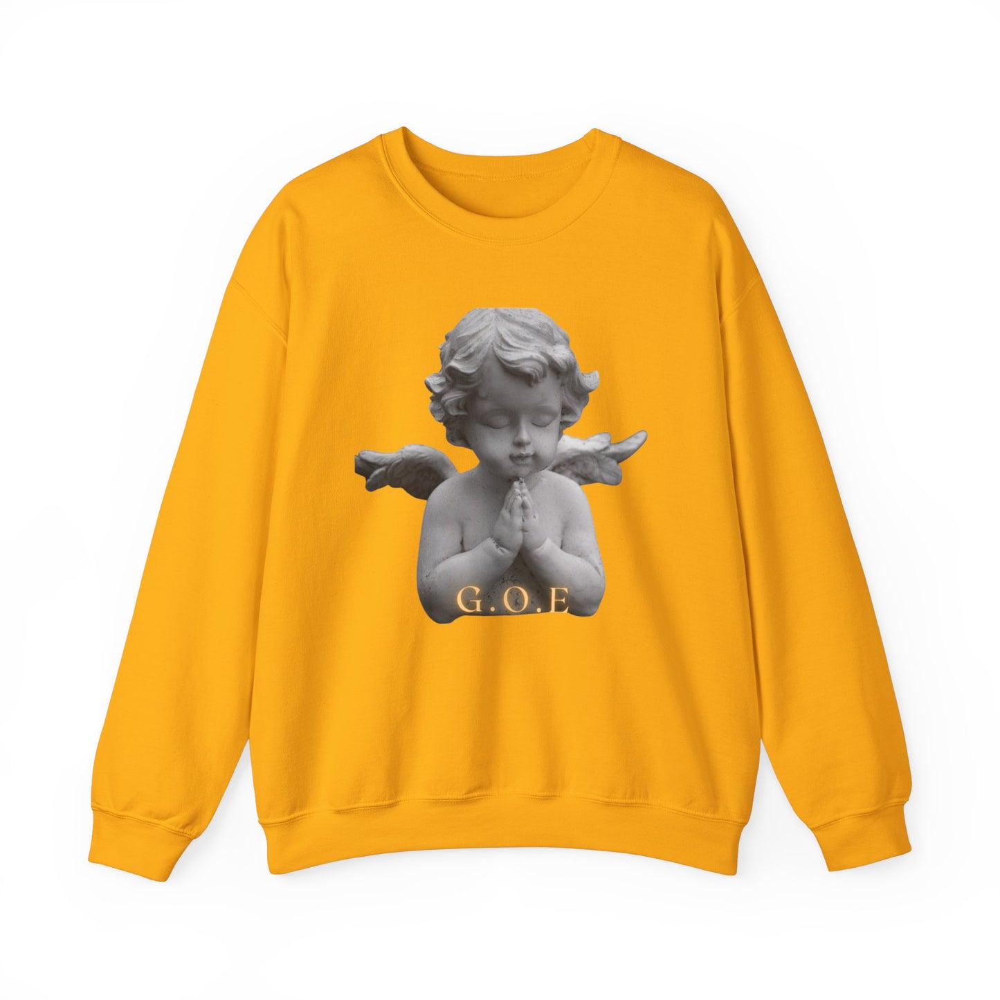 Pure Cloud Men & Women’s Sweater – "G.O.E Angel" (God Over Everything) Faith-Inspired Pullover