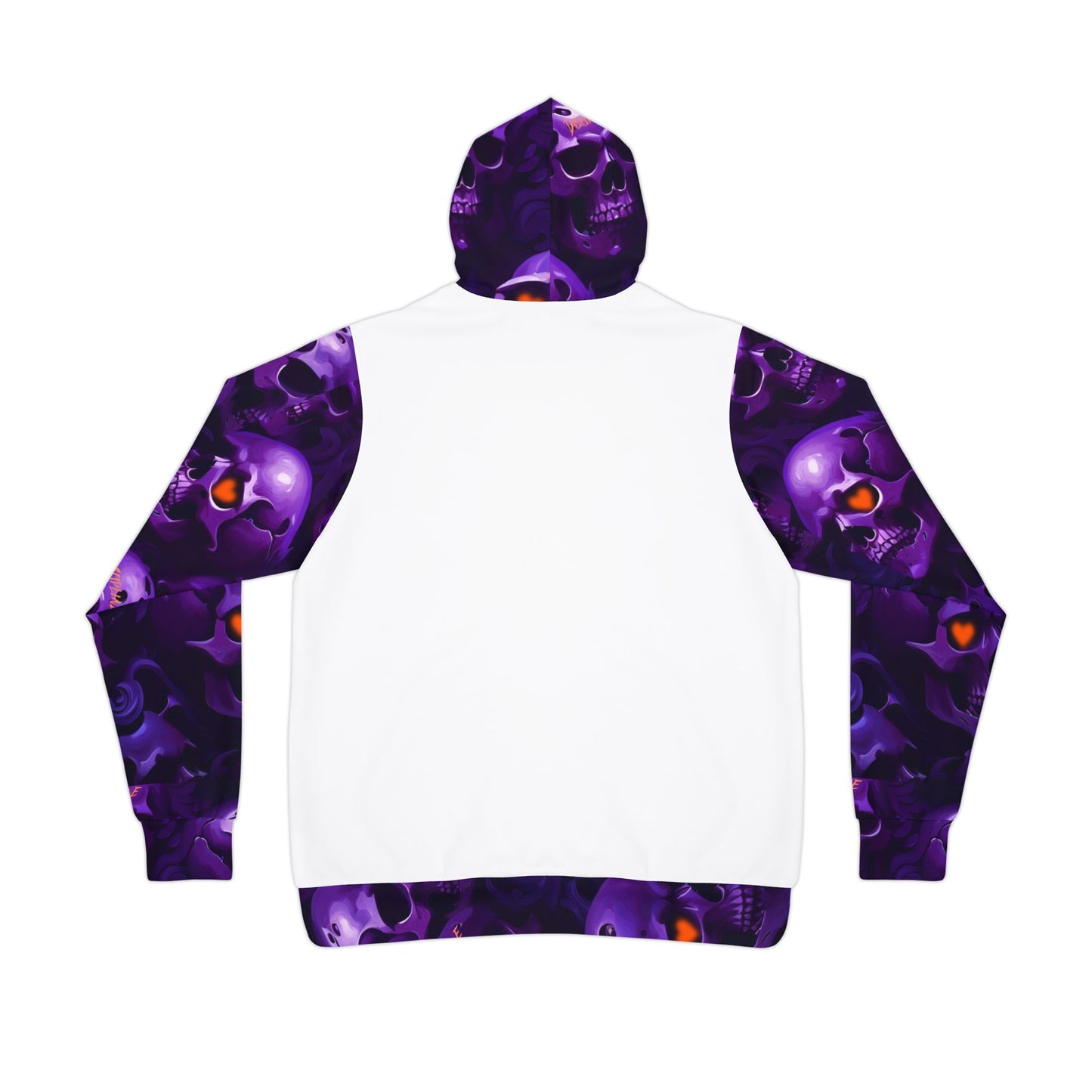 💜💀 Purple Skull White Hoodie – Edgy & Stylish Streetwear for Men & Women