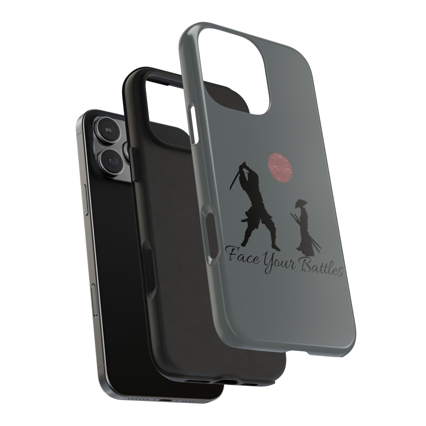 Phone case- Face Your Battles Tough Phone Case - Durable Protection