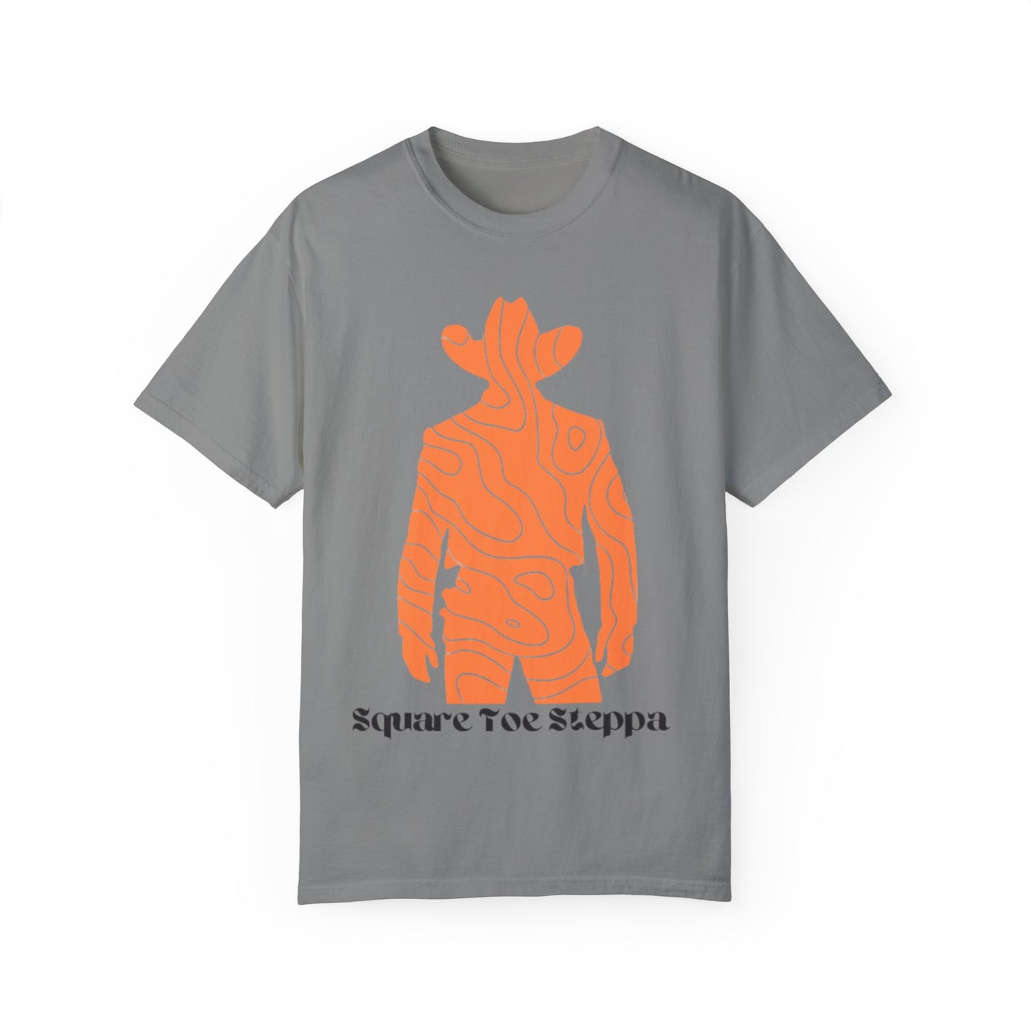 Rust Brown Men's Large T-Shirt – "Square Toe Steppa" Western Cowboy Graphic Tee
