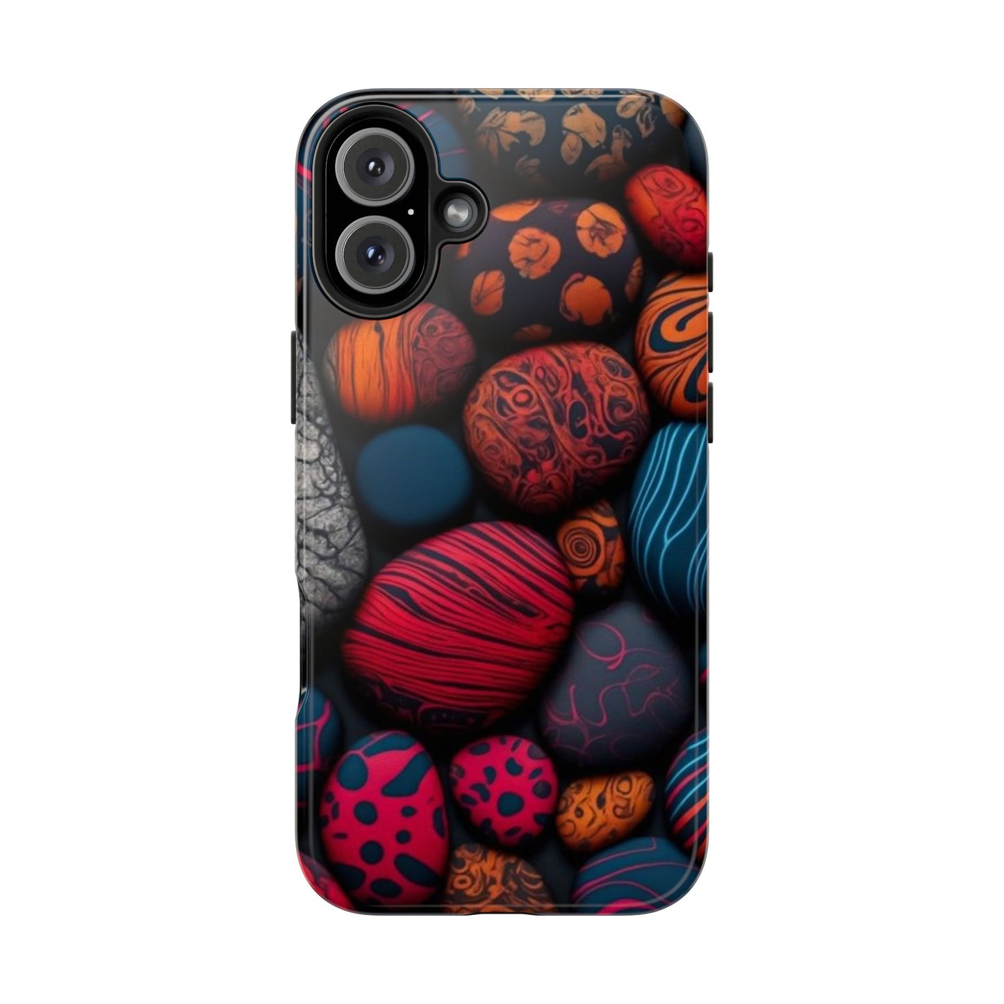 π₯ Vibrant Rock Pattern Tough Phone Case β Shockproof Protection for iPhones π±