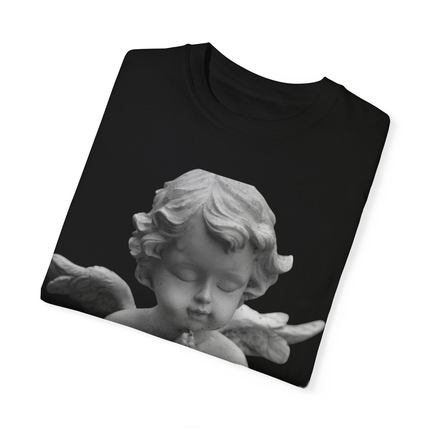 Heavenly White Men & Women T-Shirt – "G.O.E Angel" (God Over Everything) Faith-Inspired Tee