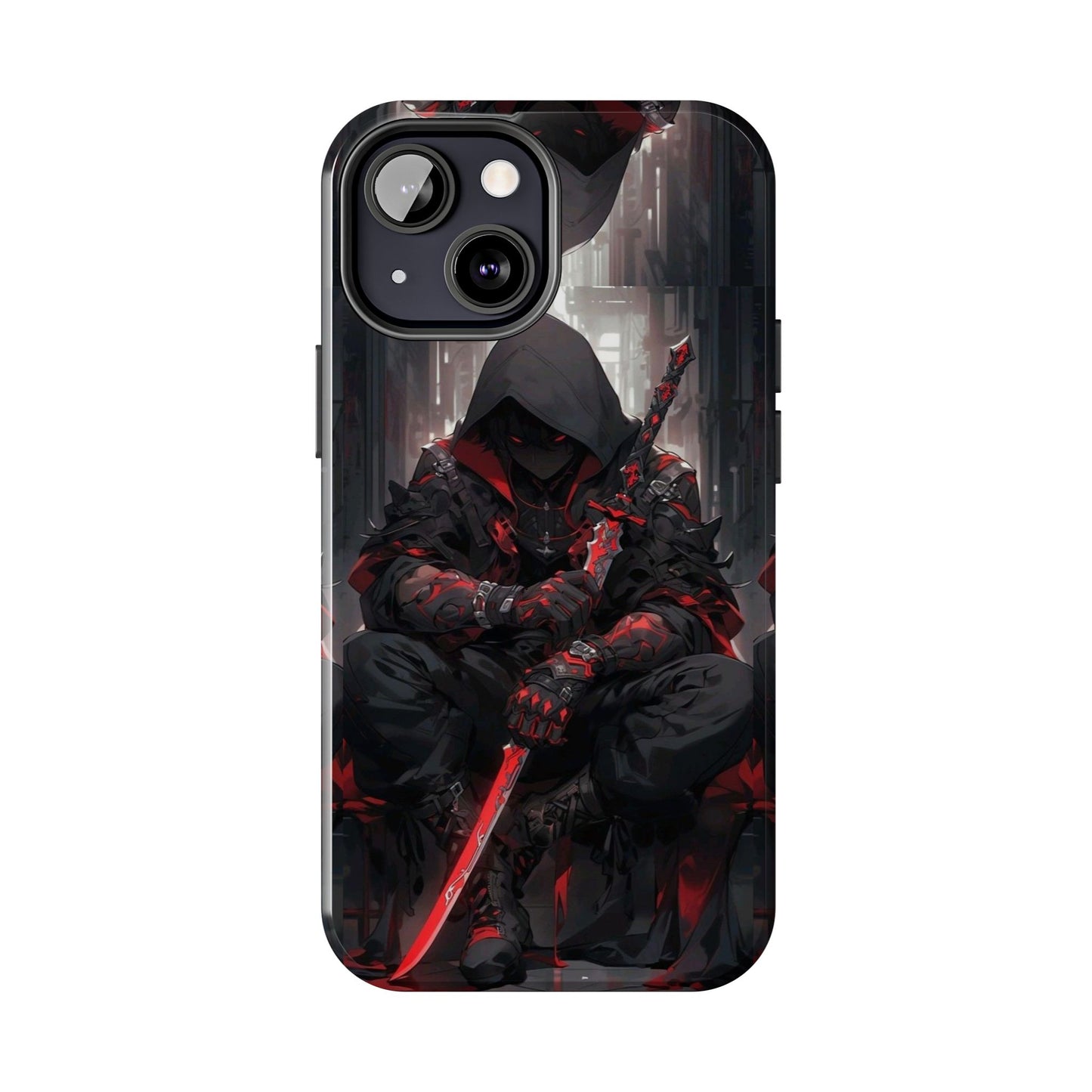 🖤 Tough Phone Case – Dark Warrior Design for Gamers & Anime Fans – Durable Protection & Unique Style for iPhone & Android