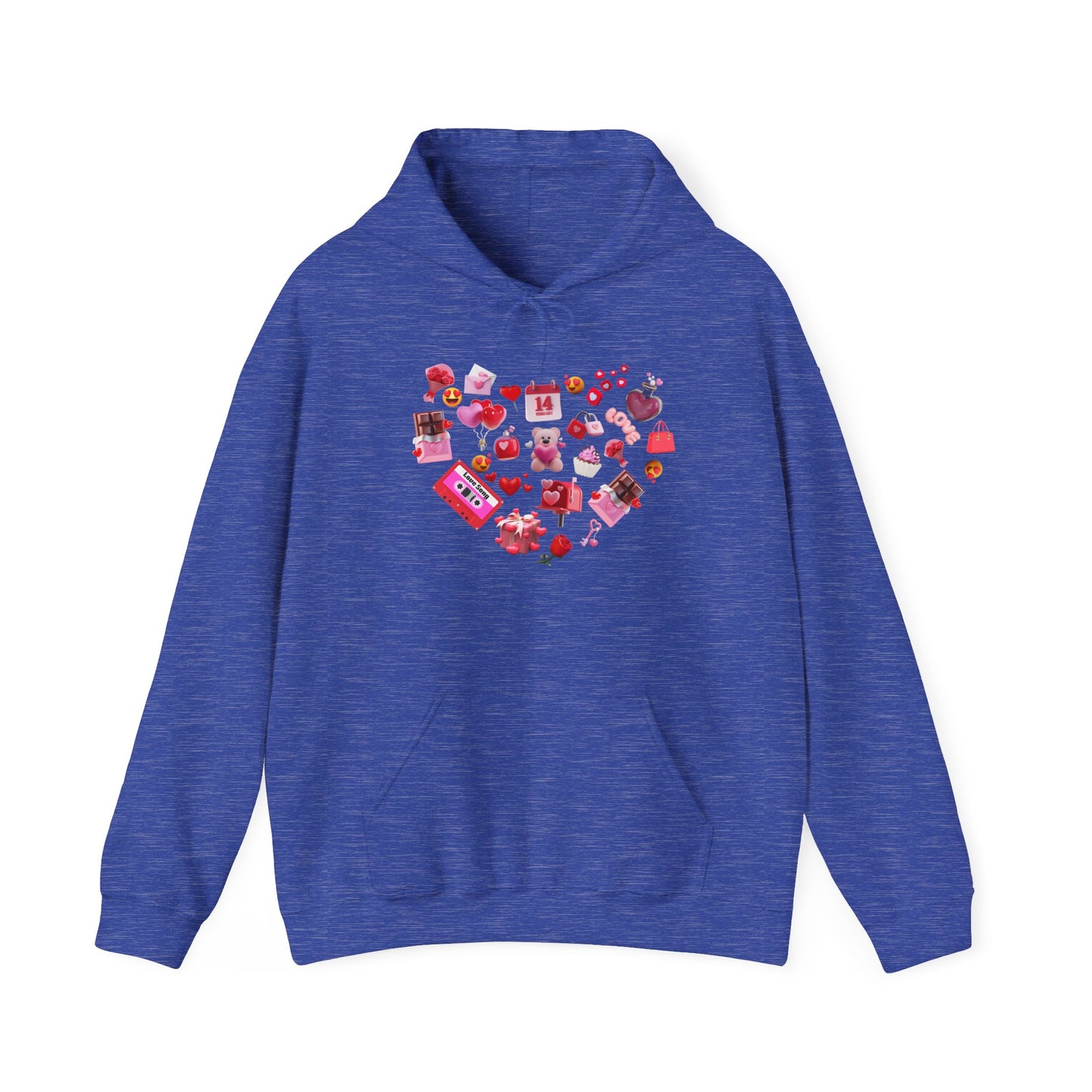 Sweetheart Sky Blue Hoodie for Men & Women – Love Heart Graphic Cozy Couples Wear