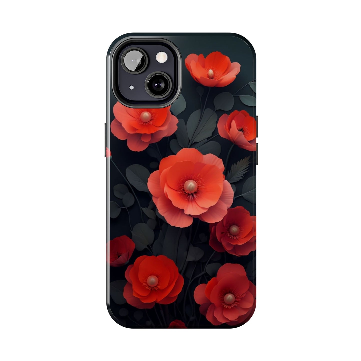 Vibrant Floral Tough Phone Case - Durable Protection with Gorgeous Red Poppies for iPhones & Androids πΊπ±