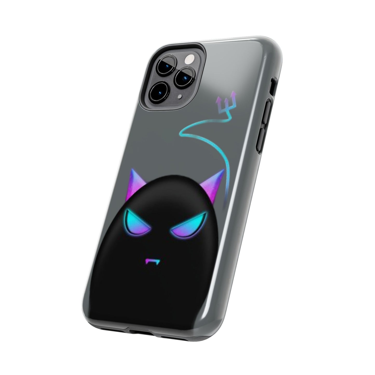 Demonic Cat Tough Phone Case - Cute & Edgy Phone Protection for Cat Lovers