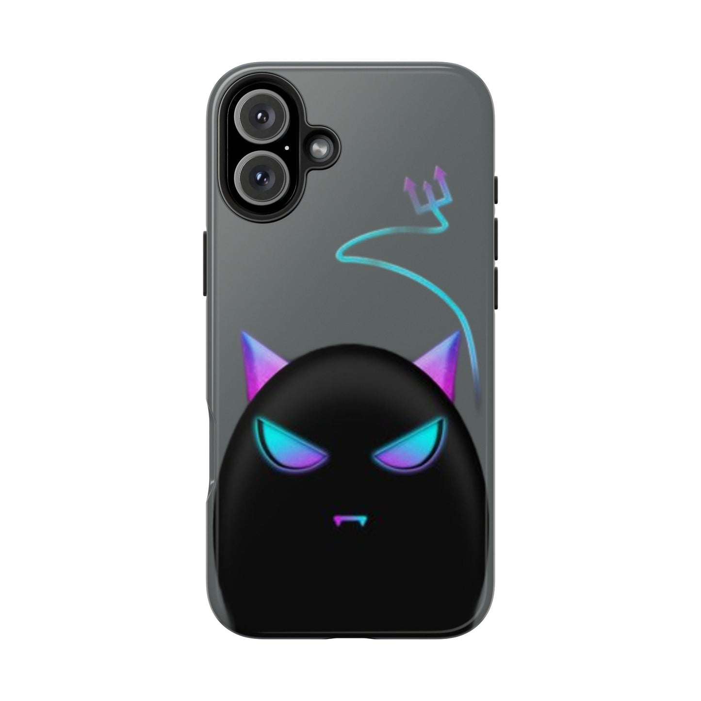 Demonic Cat Tough Phone Case - Cute & Edgy Phone Protection for Cat Lovers