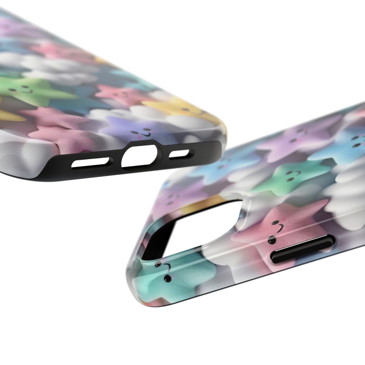 "Kawaii Starry Sky Phone Case – Tough & Durable Protection with Cute Cloud Design for iPhone & Android"