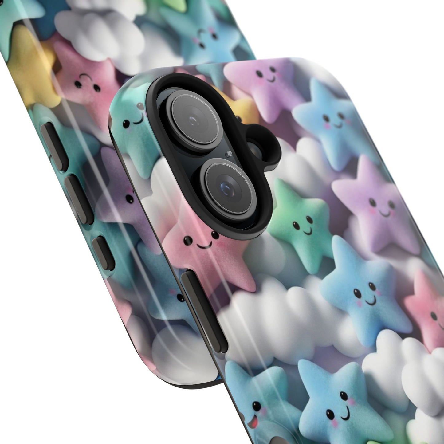 "Kawaii Starry Sky Phone Case – Tough & Durable Protection with Cute Cloud Design for iPhone & Android"