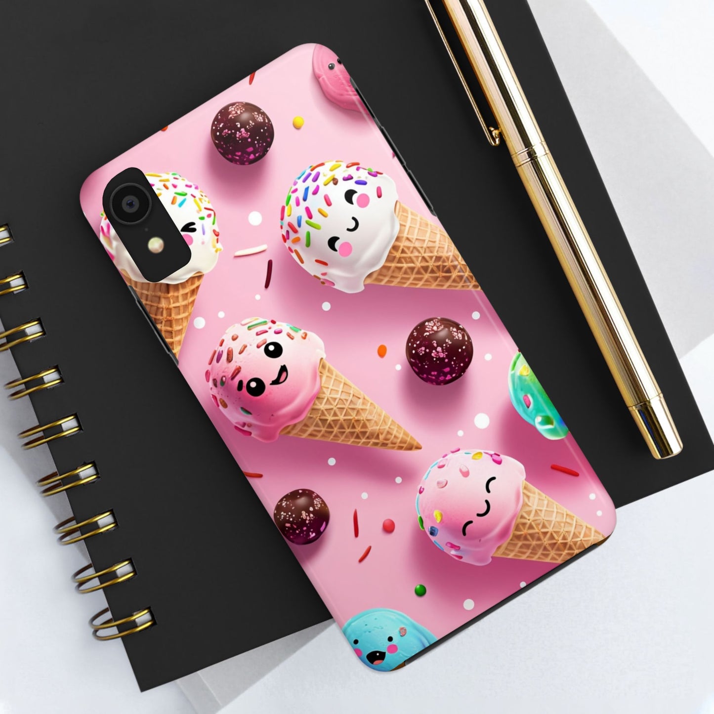 Tough Phone Cases Cute Ice Cream Design