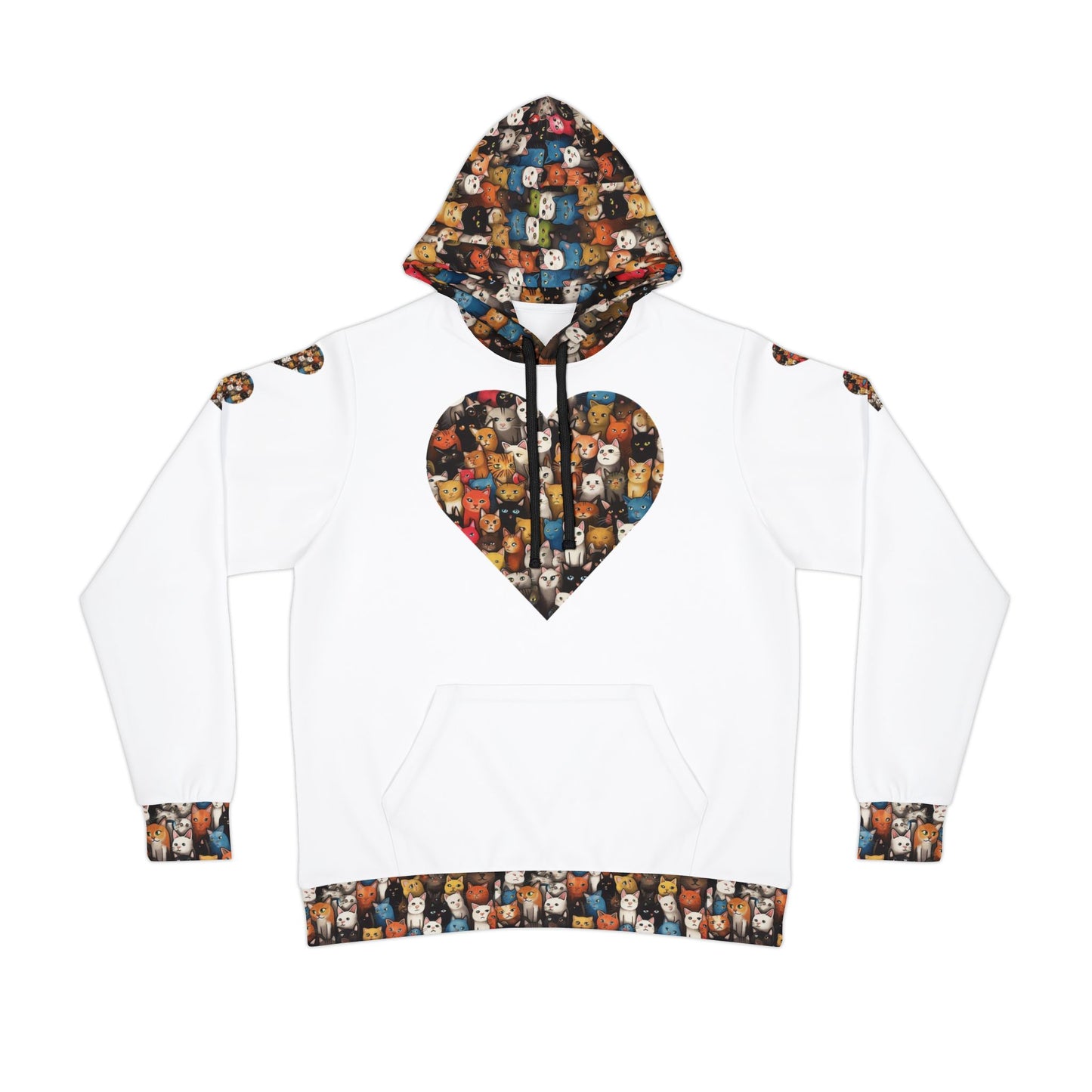 πΎ Heartfelt Animal Print Athletic Hoodie β Cozy White Hoodie for Pet Lovers & Animal Enthusiasts π€β¨