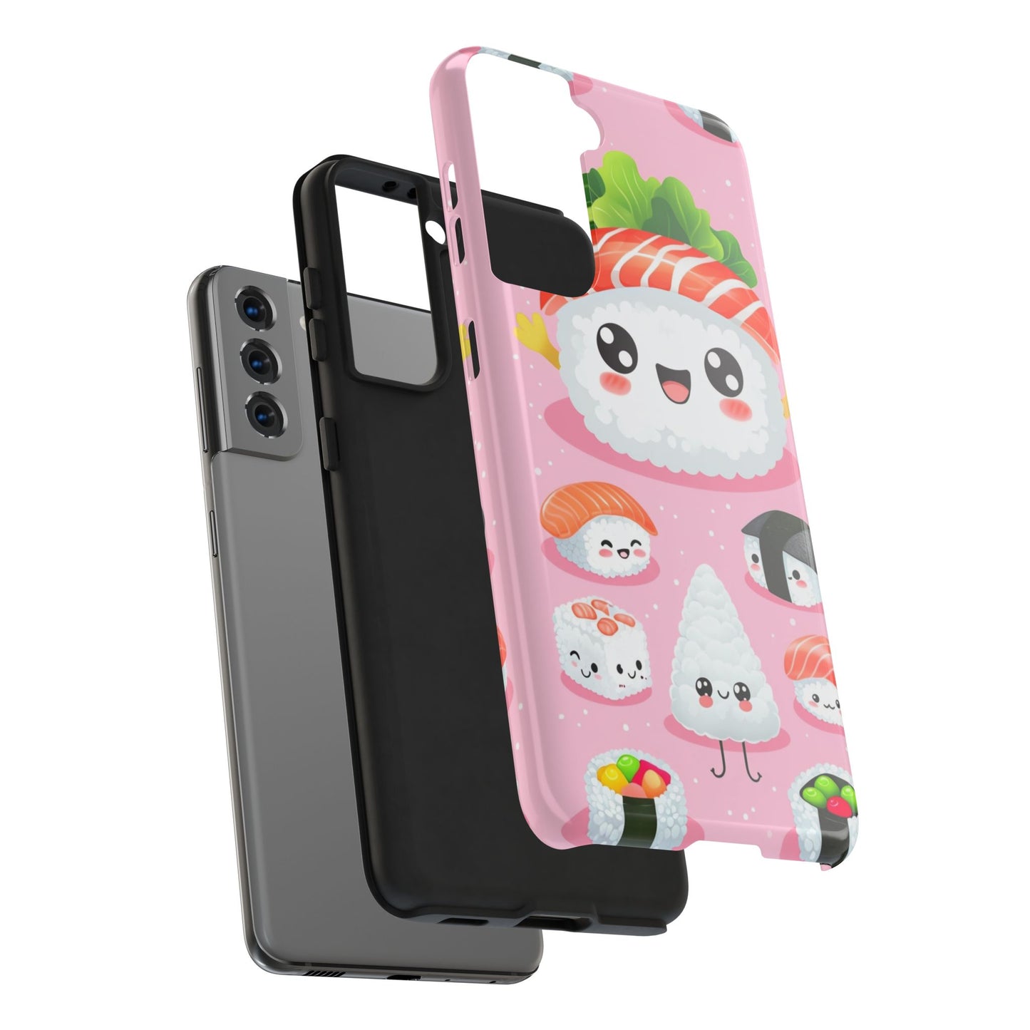 Adorable Sushi Tough Phone Case | Cute Kawaii Design for Food Lovers