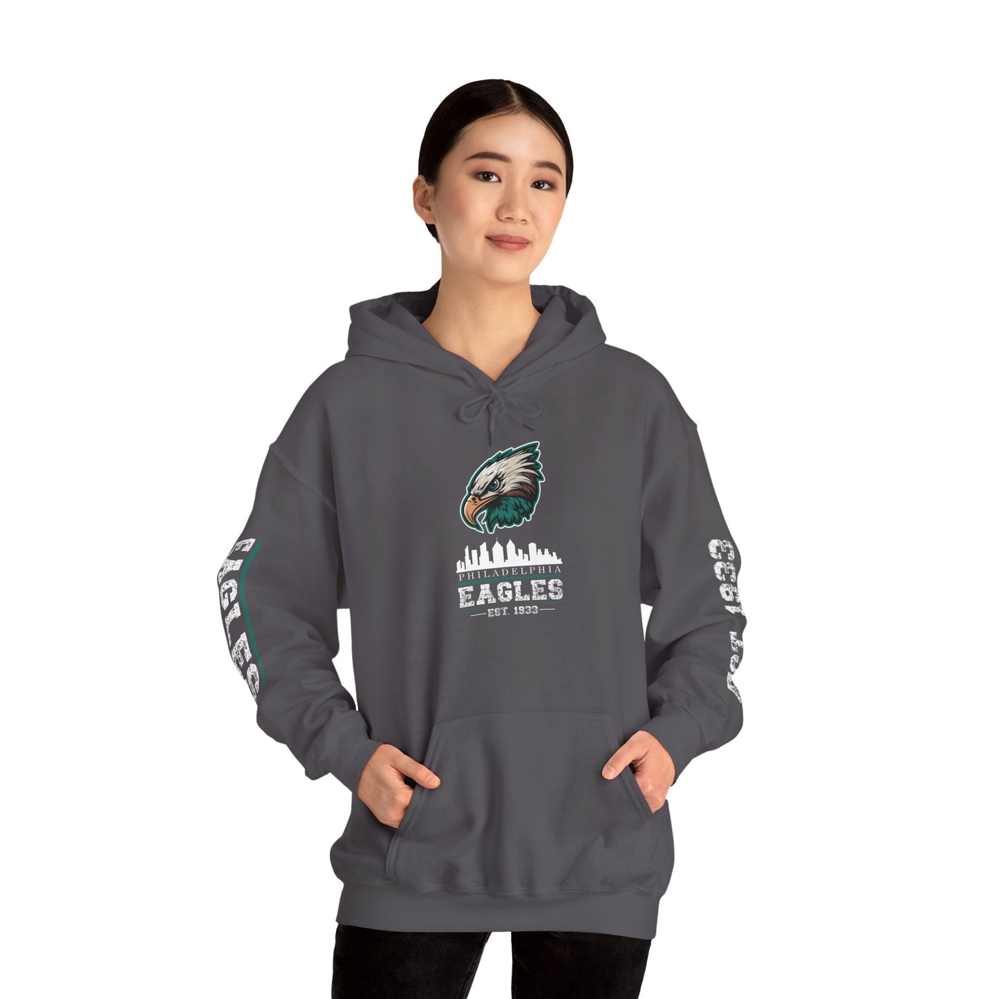 Philadelphia Eagles Hoodie – Est. 1933 | Black Pullover for Men & Women | Team Colors & Mascot Design