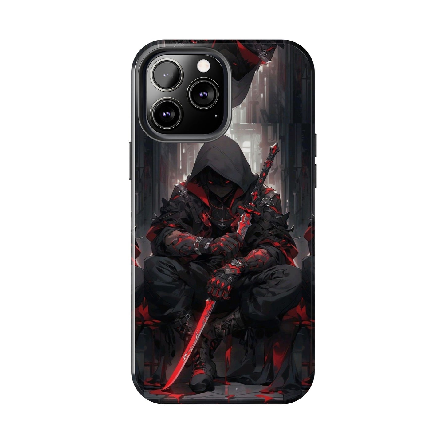 🖤 Tough Phone Case – Dark Warrior Design for Gamers & Anime Fans – Durable Protection & Unique Style for iPhone & Android