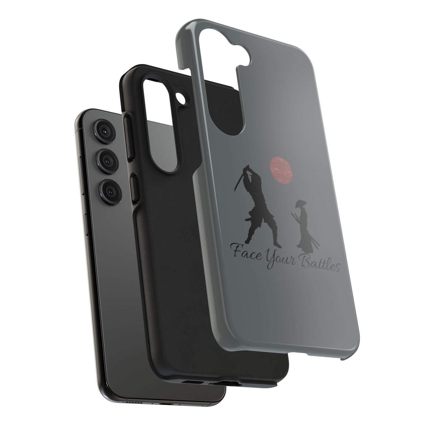 Phone case- Face Your Battles Tough Phone Case - Durable Protection