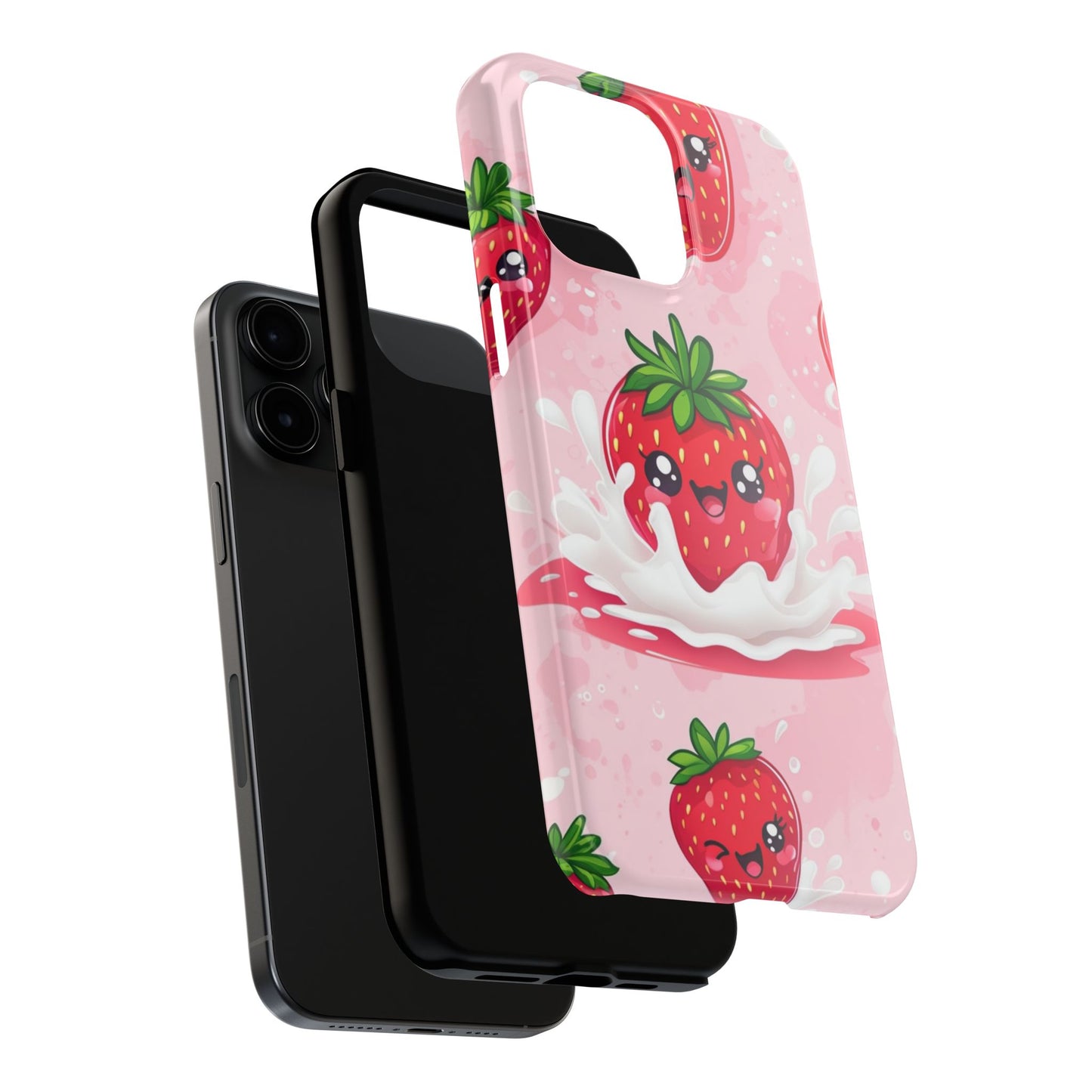 Kawaii Strawberry Tough Phone Case - Cute & Durable Protection