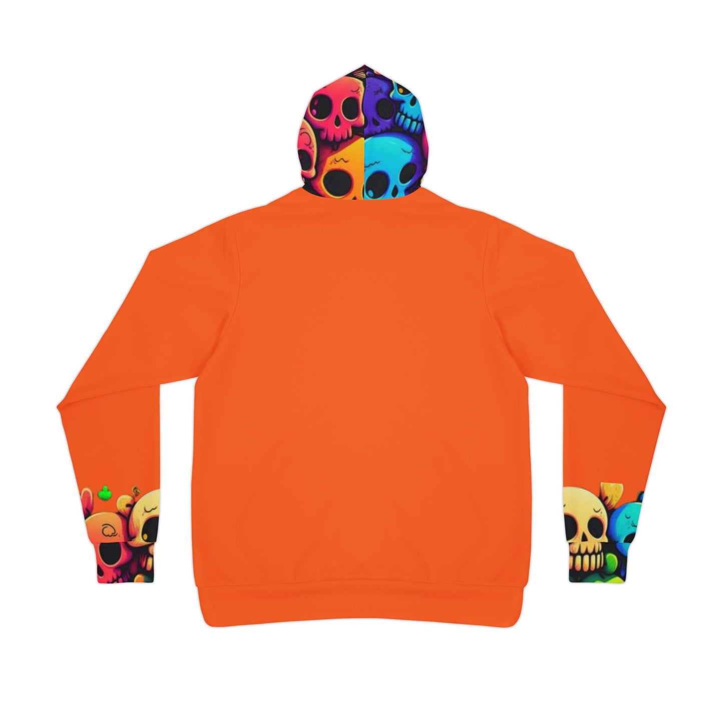 ๐งก๐ Colorful Skulls Orange Hoodie โ Bold & Edgy Streetwear for Men & Women