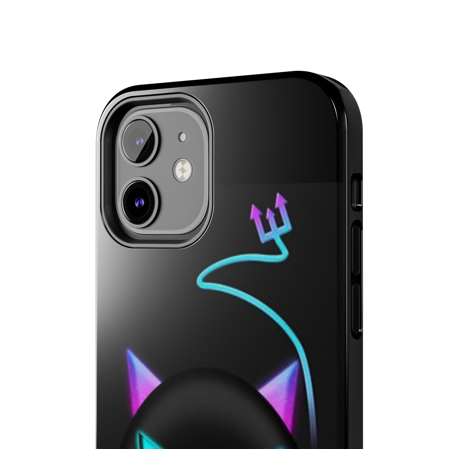 Demonic Cat Tough Phone Case - Cute & Edgy Phone Protection for Cat Lovers