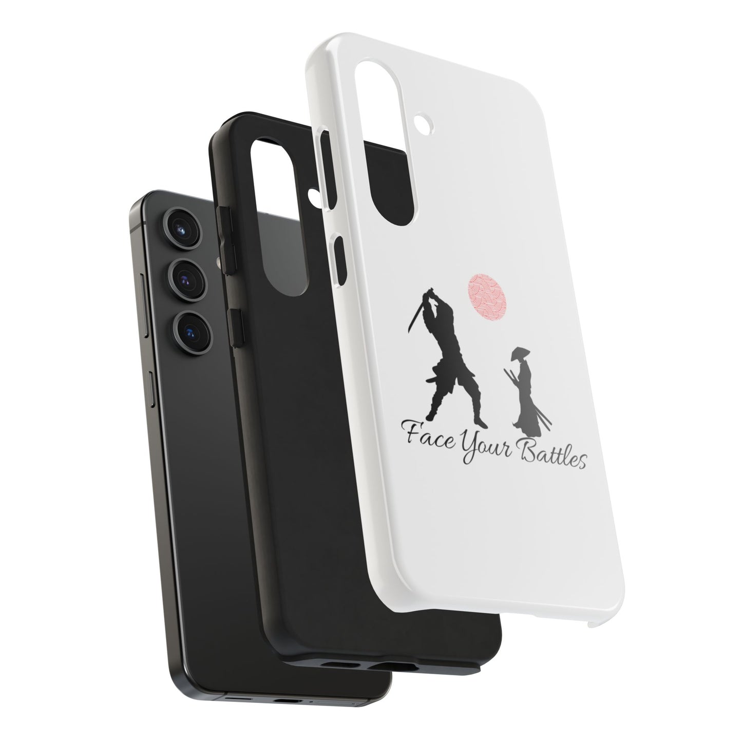 Phone case- Face Your Battles Tough Phone Case - Durable Protection