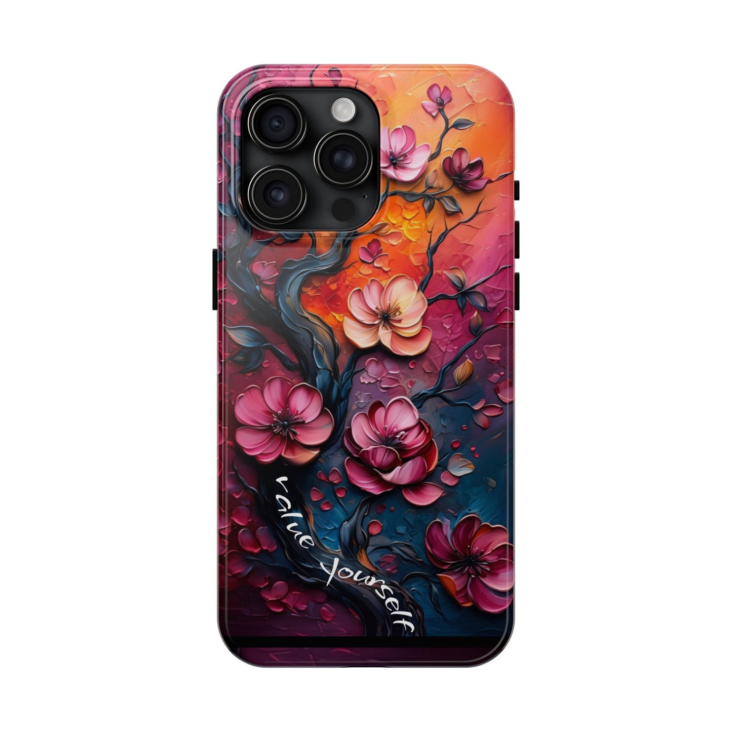 Value Yourself Floral Tough Phone Case