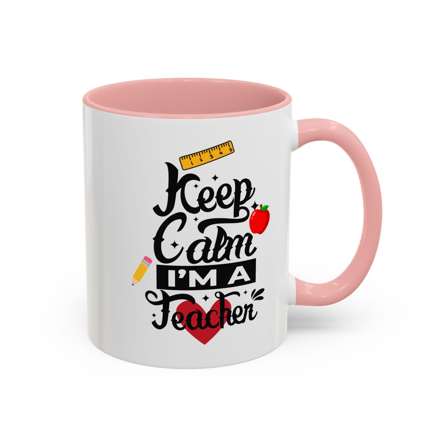 ☕ Teacher’s Keep Calm Coffee Mug – Fun & Motivational Gift for Teacher Appreciation Day 🍎✨