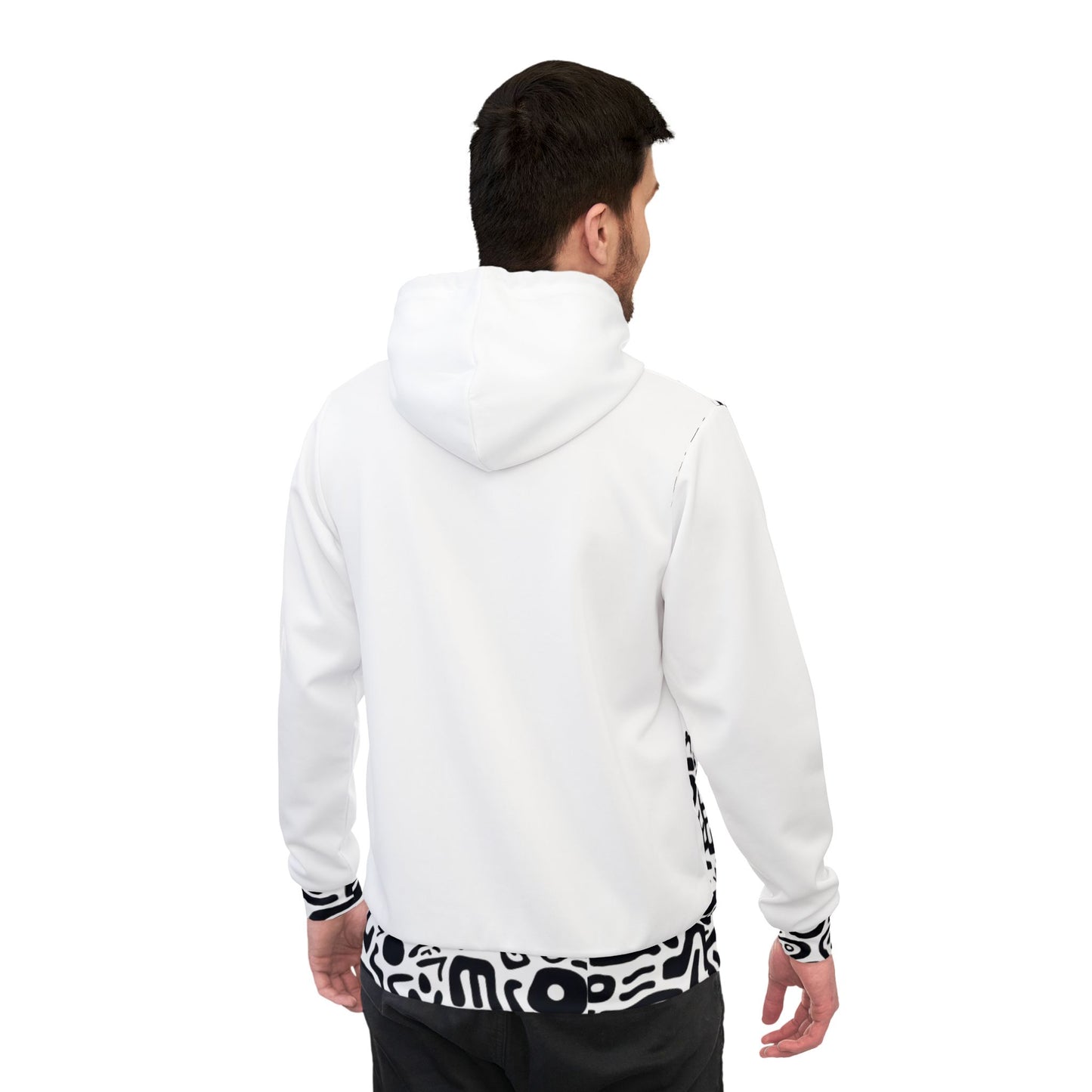 🔥 Bold Black & White Tribal Print Hoodie – Trendy Streetwear for 2025