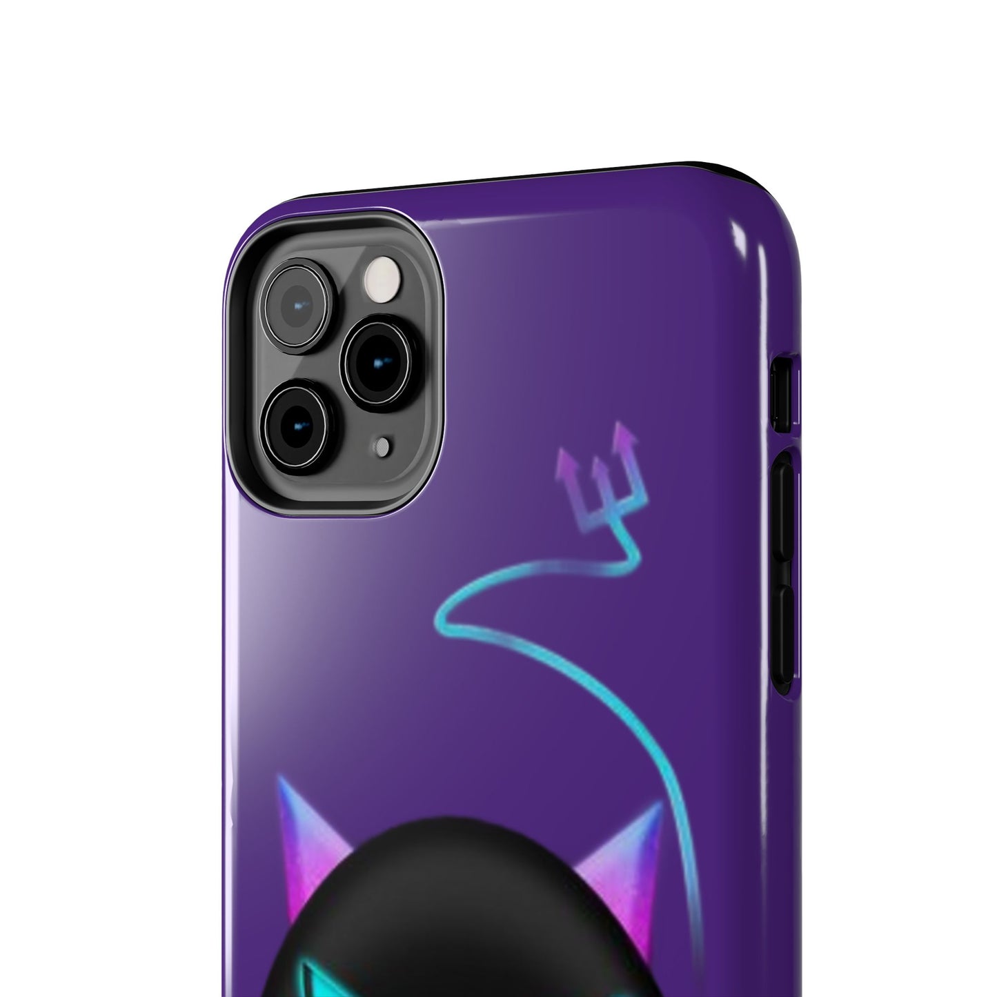 Demonic Cat Tough Phone Case - Cute & Edgy Phone Protection for Cat Lovers