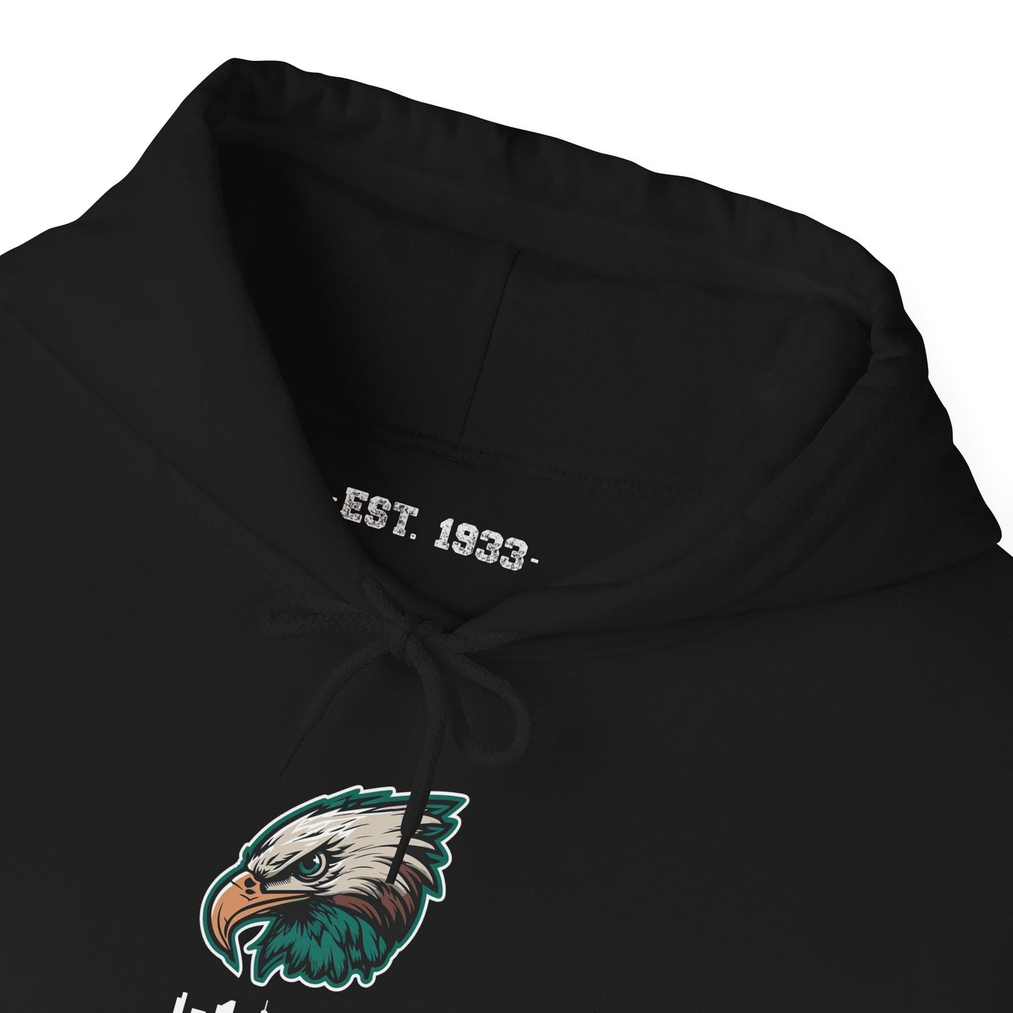 Philadelphia Eagles Hoodie – Est. 1933 | Black Pullover for Men & Women | Team Colors & Mascot Design