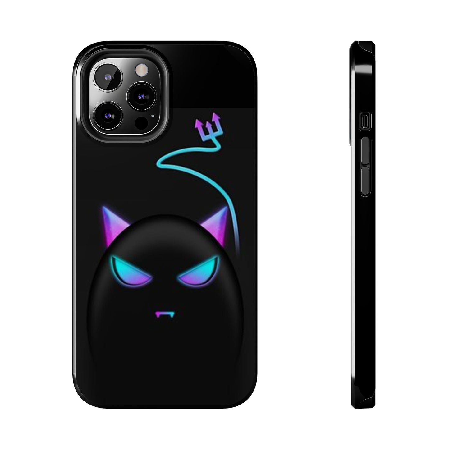Demonic Cat Tough Phone Case - Cute & Edgy Phone Protection for Cat Lovers