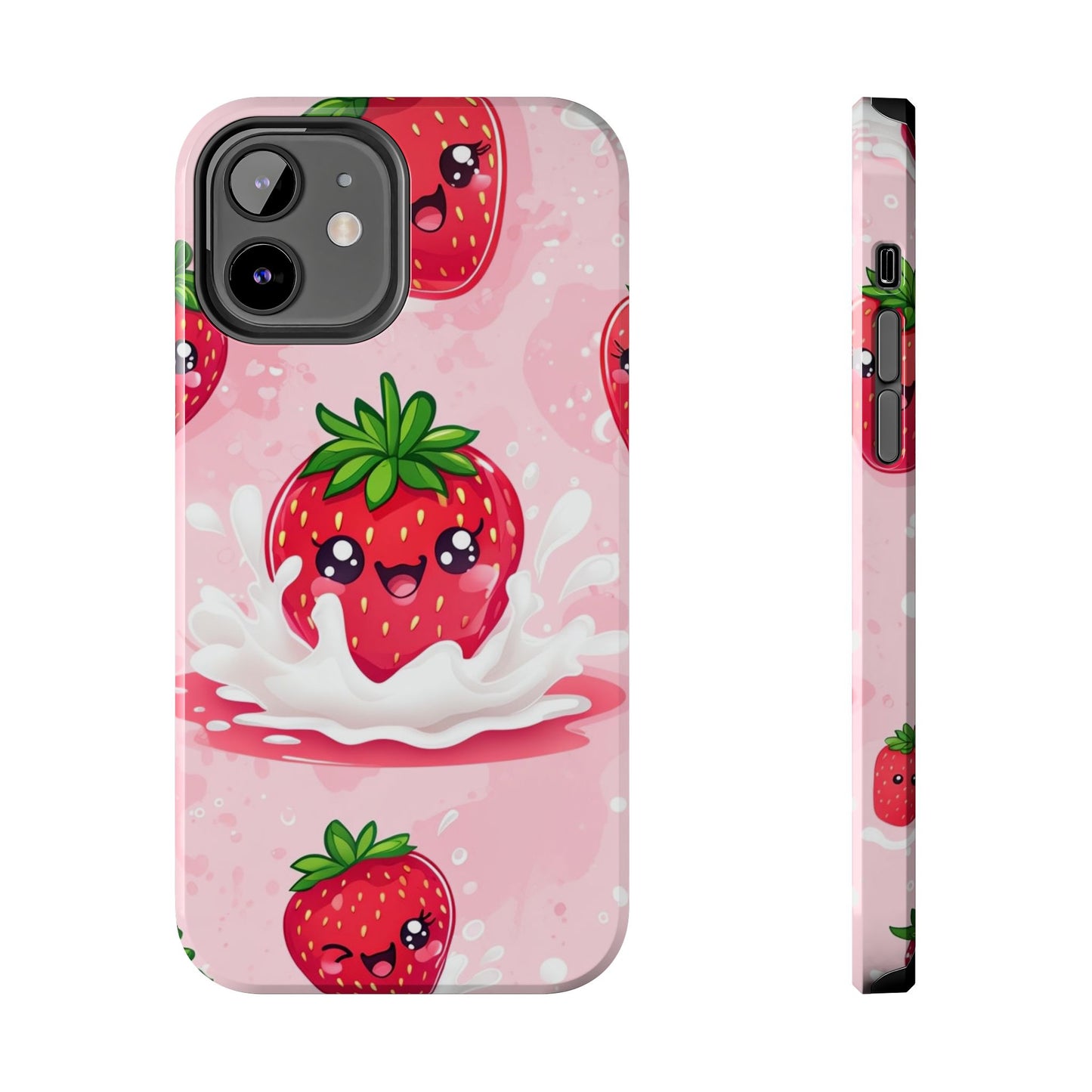 Kawaii Strawberry Tough Phone Case - Cute & Durable Protection
