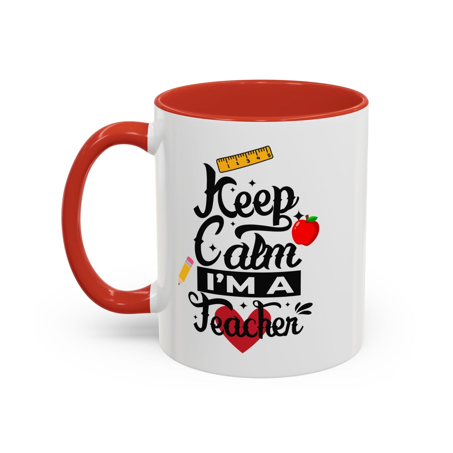 ☕ Teacher’s Keep Calm Coffee Mug – Fun & Motivational Gift for Teacher Appreciation Day 🍎✨