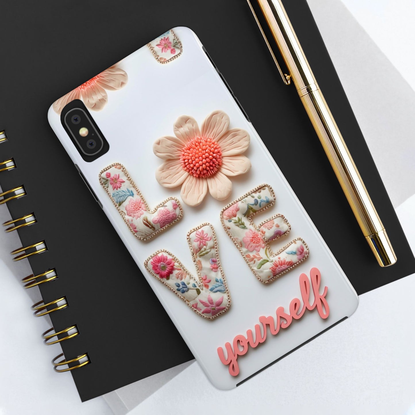 Floral 'Love Yourself' Tough Phone Case
