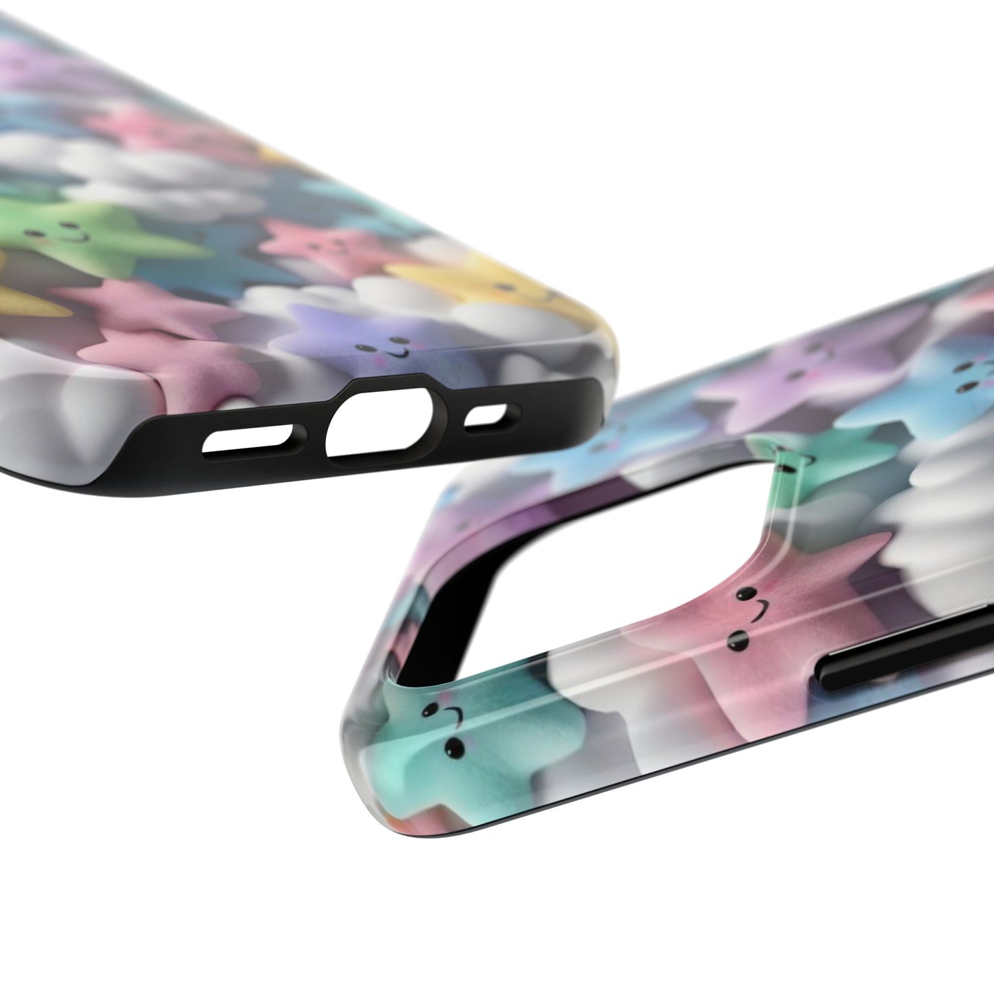 "Kawaii Starry Sky Phone Case – Tough & Durable Protection with Cute Cloud Design for iPhone & Android"