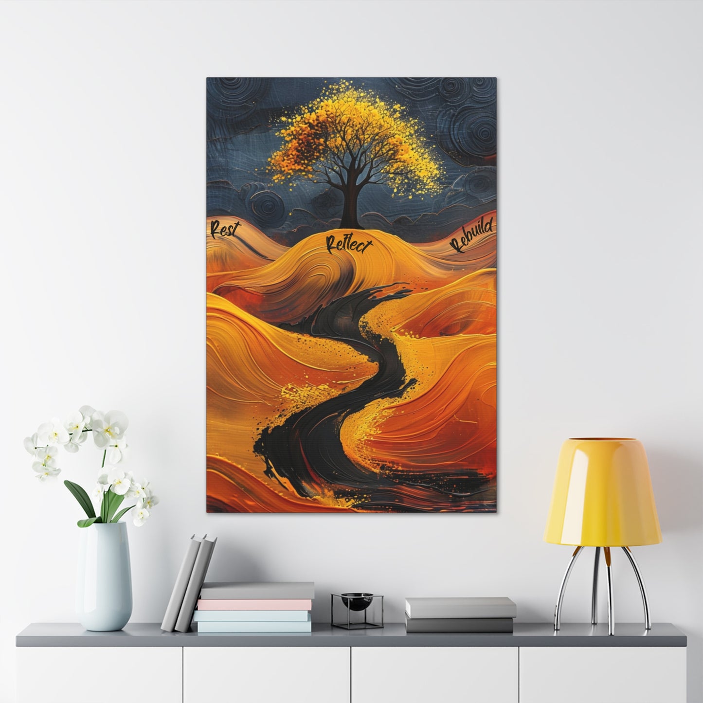 Warm Autumn Tree Canvas Gallery Wrap - Ideal Home Decor for Fall Celebrations