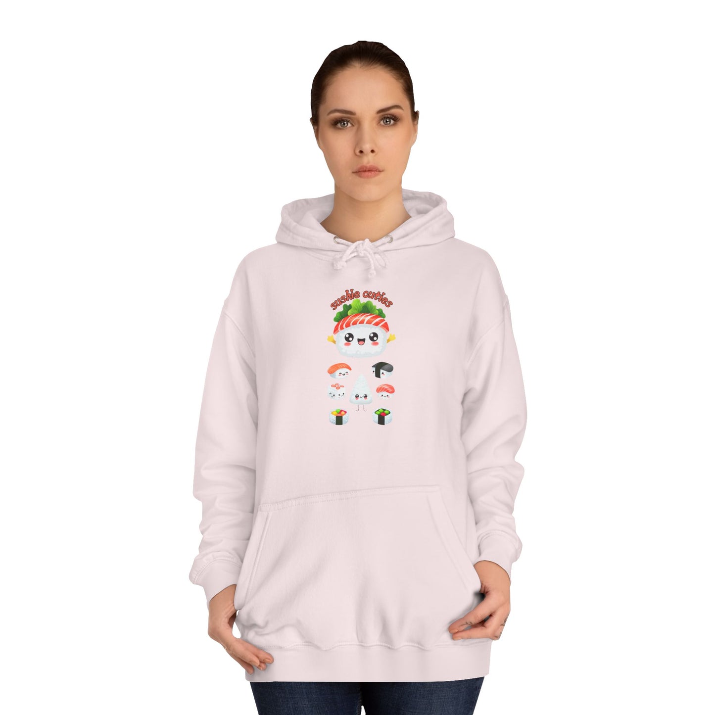 π£ Cute Sushi Characters White Sweater β Cozy & Fun for Men & Women! π£