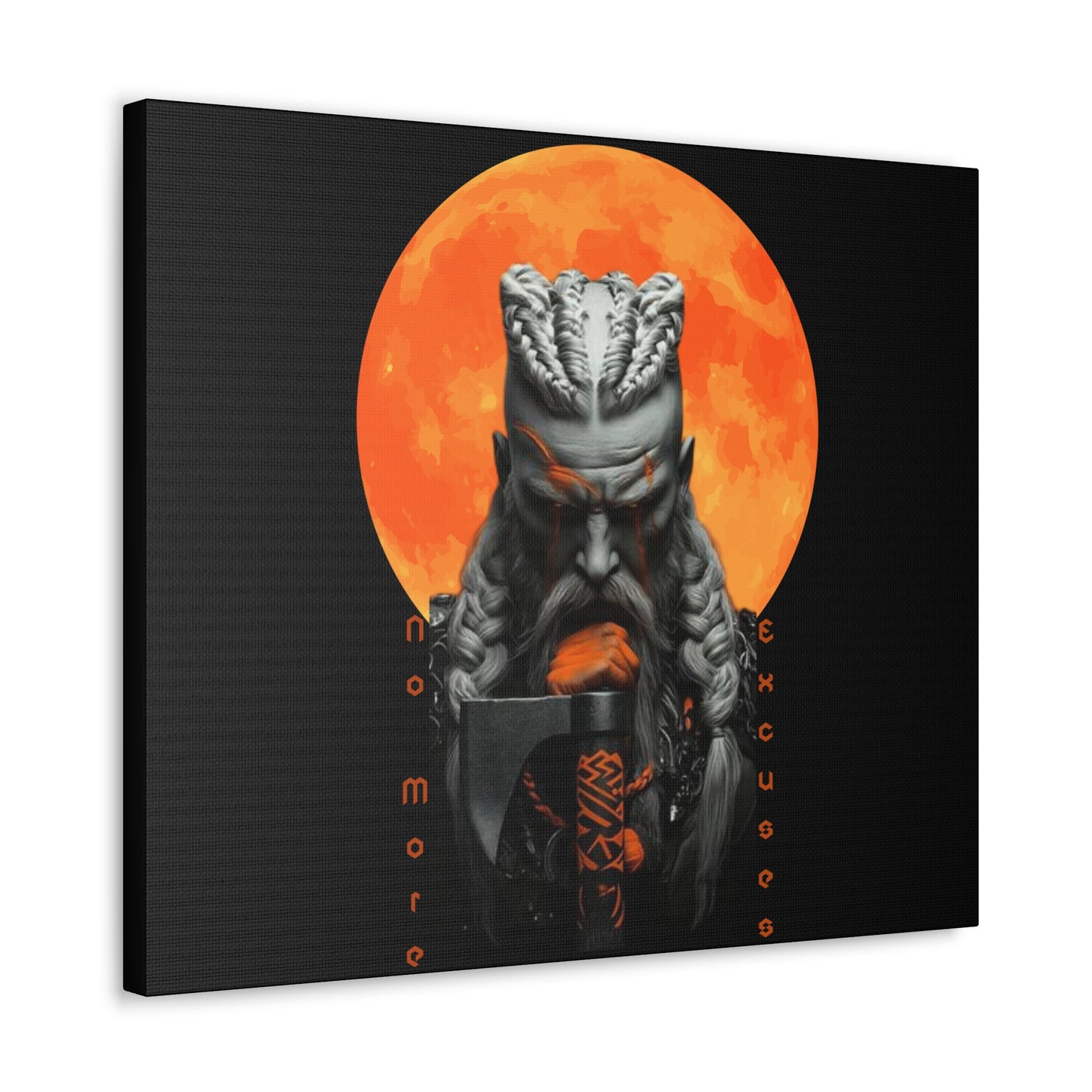 πͺ No More Excuses Canvas Gallery Wrap β Inspirational Wall Art for Motivational Decor β Empower Your Space