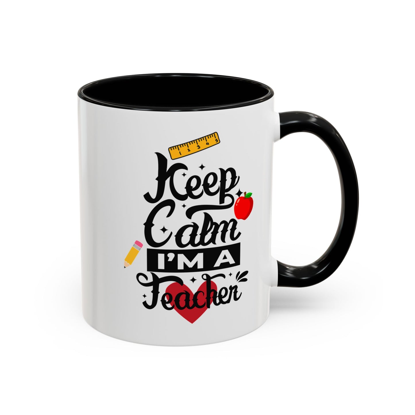 ☕ Teacher’s Keep Calm Coffee Mug – Fun & Motivational Gift for Teacher Appreciation Day 🍎✨