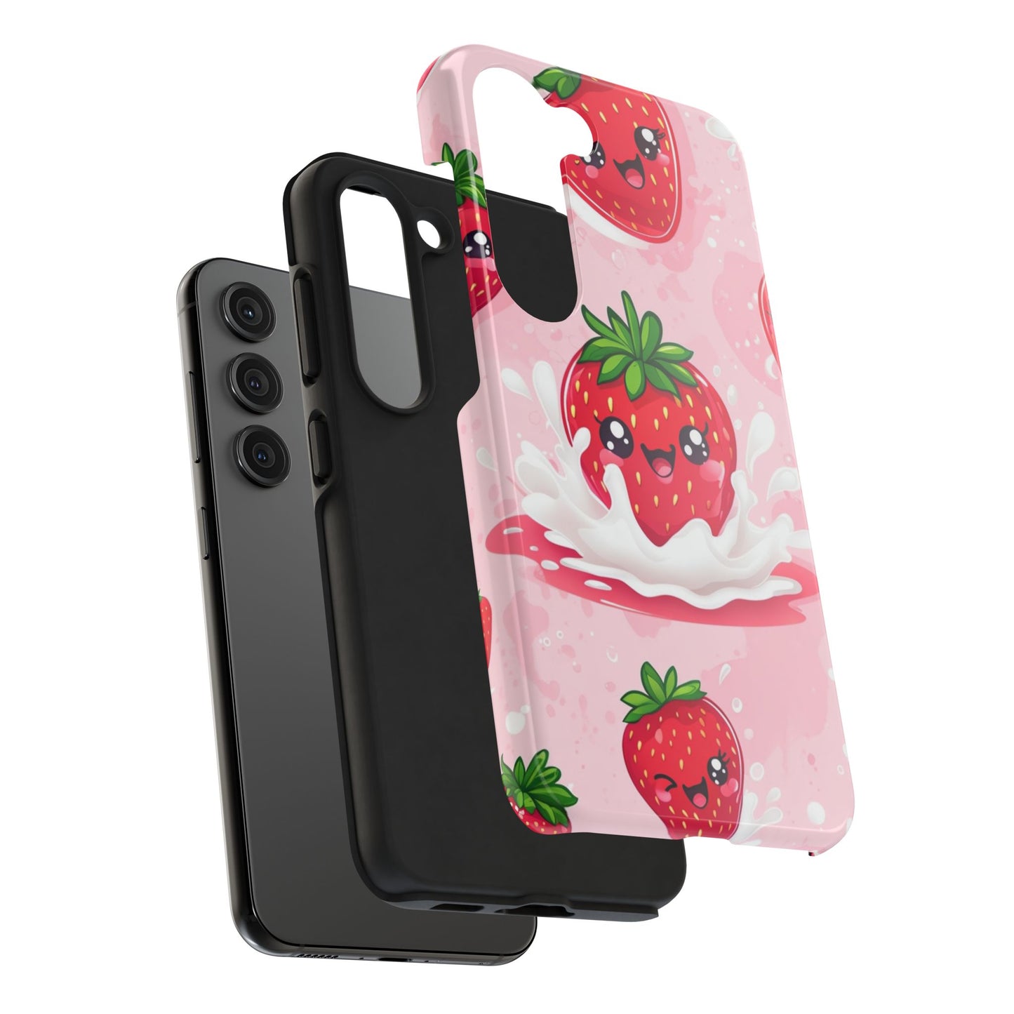 Kawaii Strawberry Tough Phone Case - Cute & Durable Protection