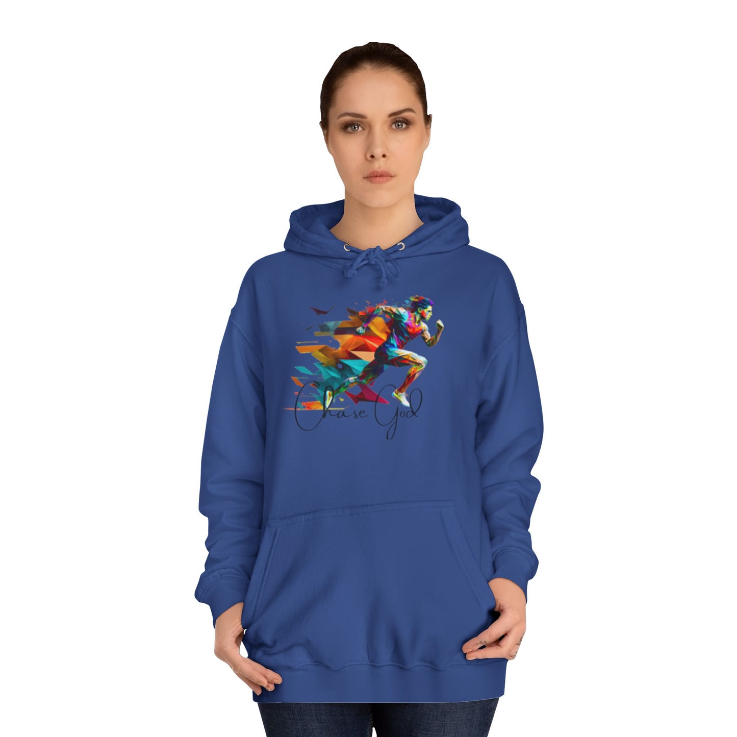 Angel White Faith Hoodie for Men – "Chase God, Inspire & Elevate" Spiritual Motivation Wear