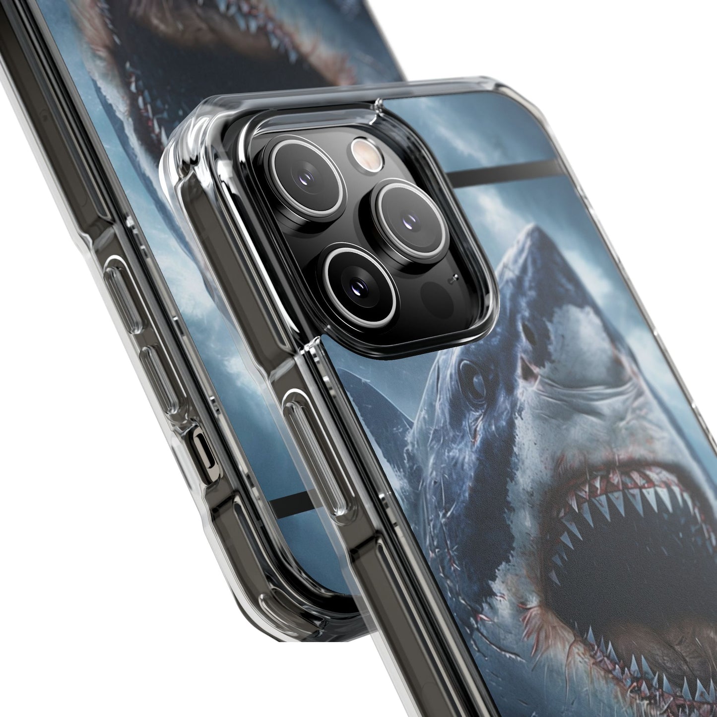 Shark Attack Magnetic Clear Impact Case – Ocean Adventure Phone Cover