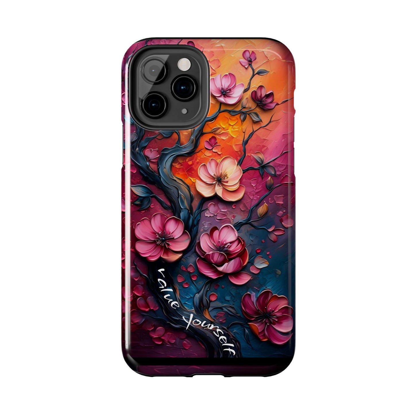 Value Yourself Floral Tough Phone Case