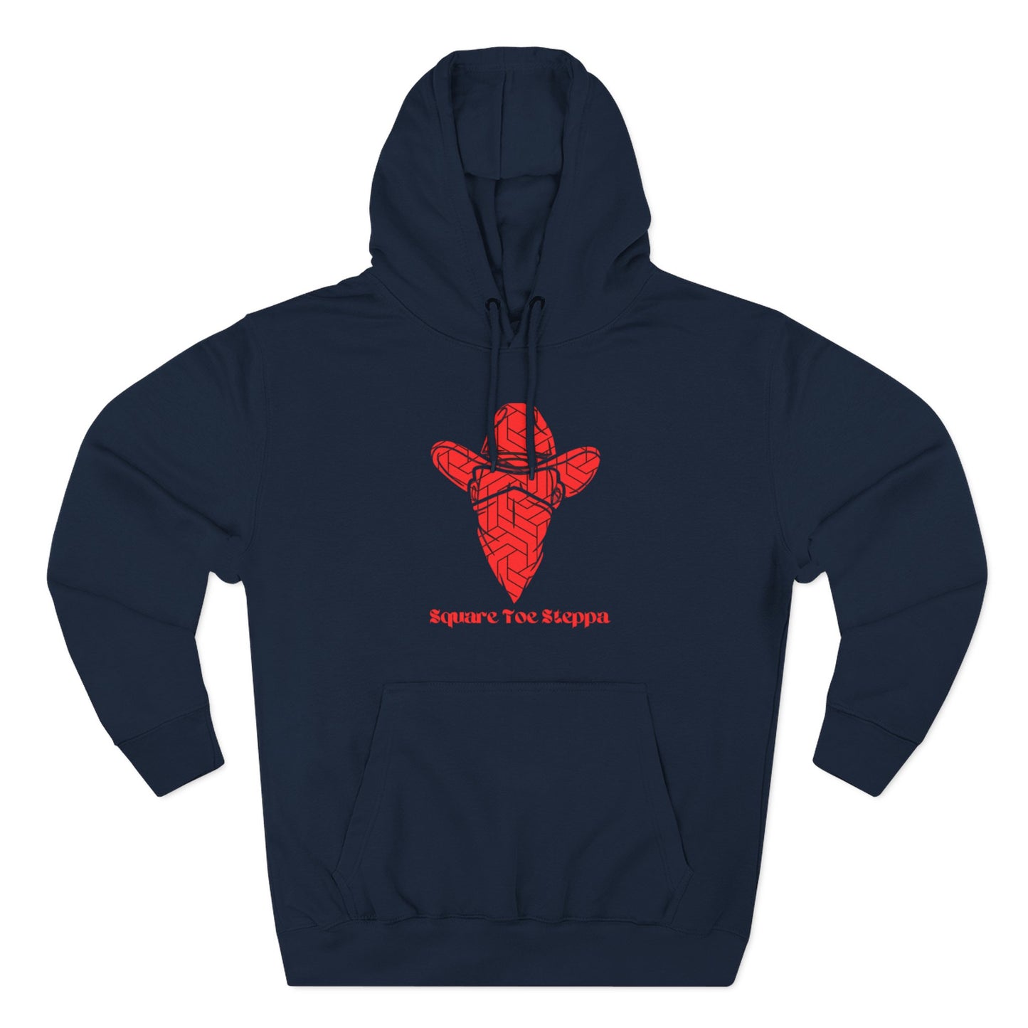 Saddle Brown Men’s Hoodie – "Square Toe Steppa" Western Cowboy with Drawstrings & Kangaroo Pocket