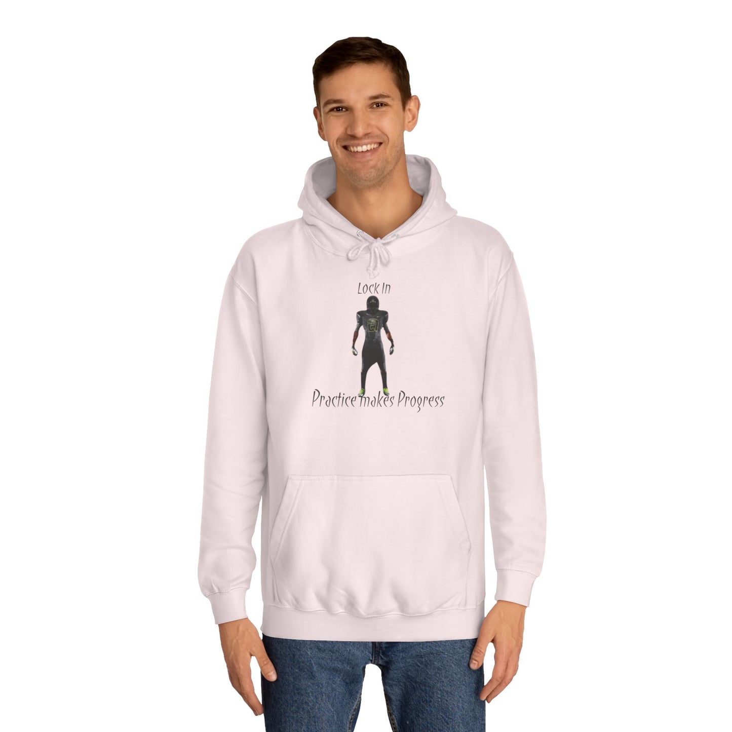 Iron Grey Men’s Motivational Sweater – "Practice Makes Progress" Inspirational Pullover