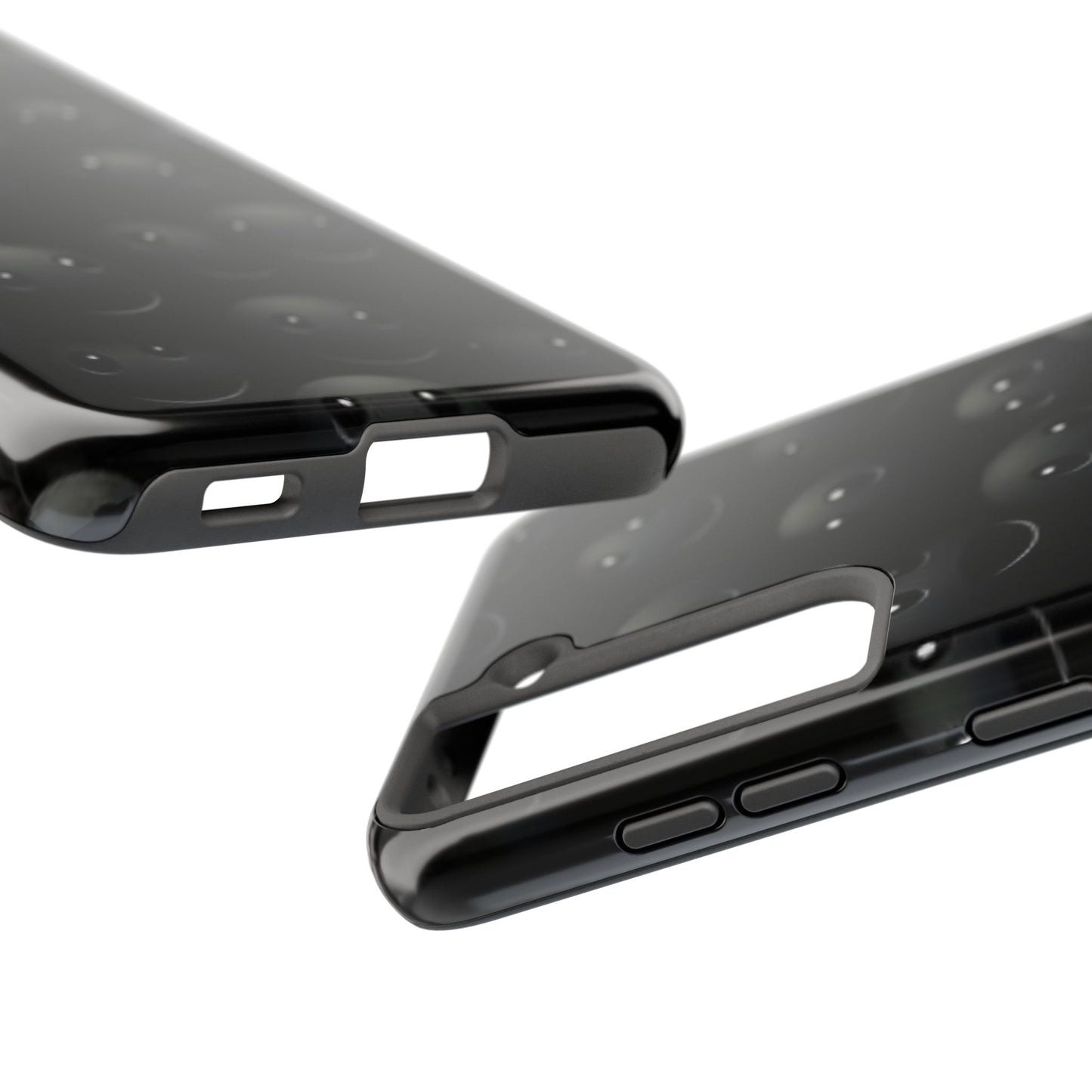 😊 Cute Smiley Face Black Tough Phone Case – Fun & Durable Protection for iPhone & Android