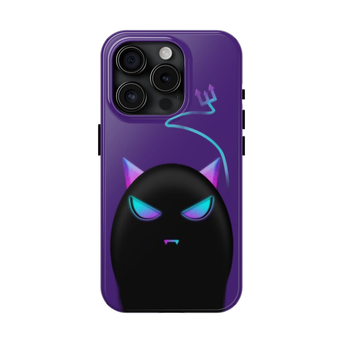 Demonic Cat Tough Phone Case - Cute & Edgy Phone Protection for Cat Lovers