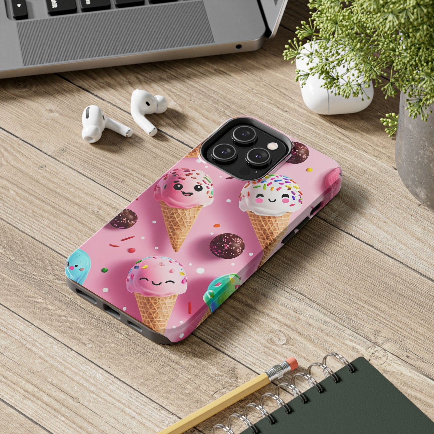 Tough Phone Cases Cute Ice Cream Design