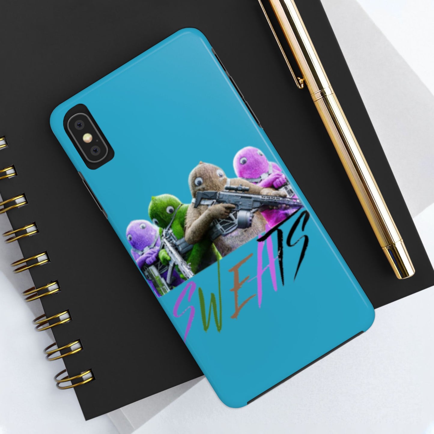 Cool Cartoon-Inspired Tough Phone Case - 'SWEATS'