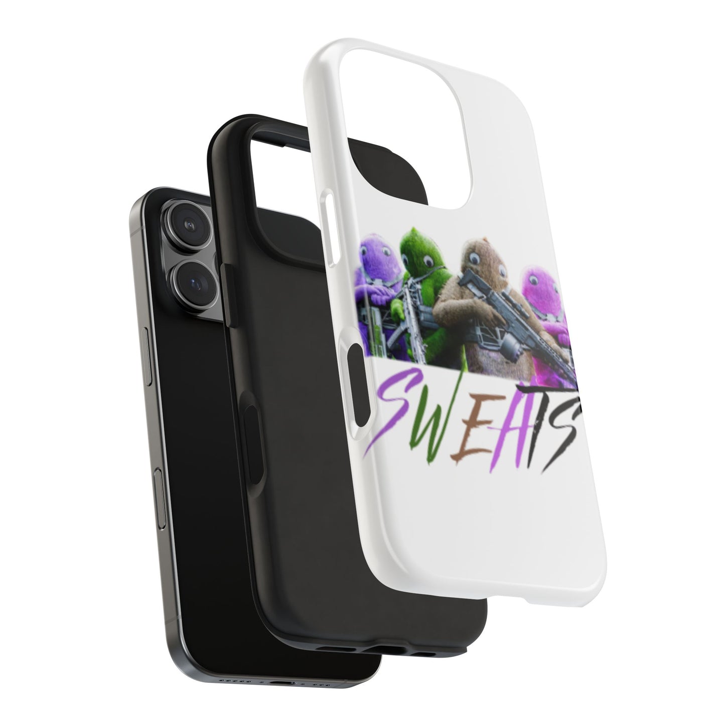 Cool Cartoon-Inspired Tough Phone Case - 'SWEATS'