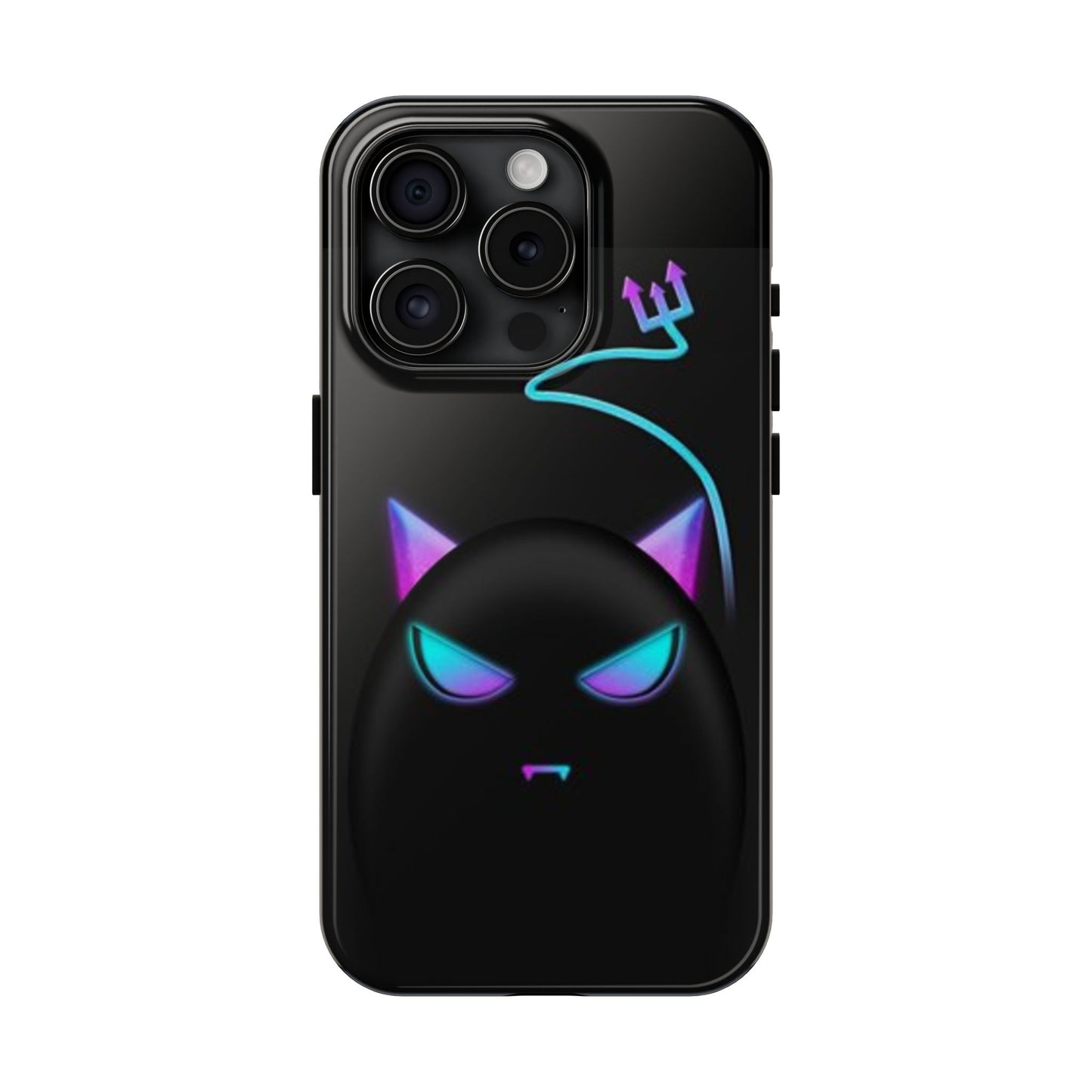 Demonic Cat Tough Phone Case - Cute & Edgy Phone Protection for Cat Lovers